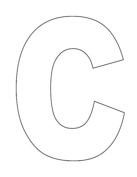 Letter C Template Printable